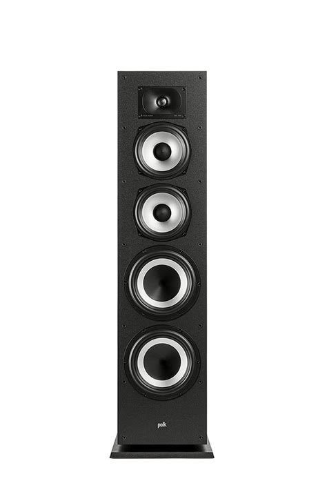 Black Wooden Polk Audio Monitor Xt70 Three Way Floorstanding Speakers