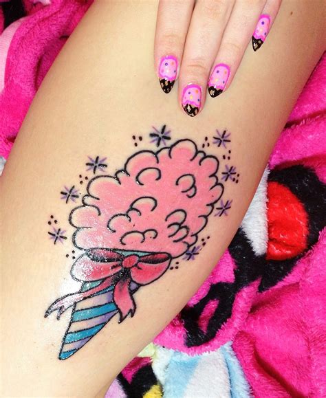 Who Doesnt Love Cotton Candy Candy Tattoo Cupcake Tattoos