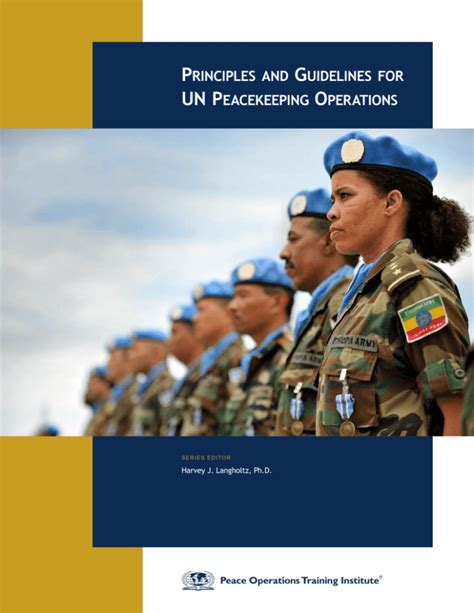 Principles And Guidelines For Un Peacekeeping Operations