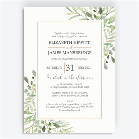 We did not find results for: Greenery Frame Wedding Invitation from £1.00 each