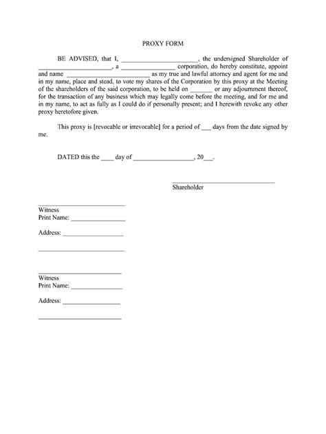 Proxy Form Fill Online Printable Fillable Blank Pdffiller