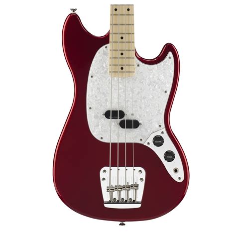 Disc Squier By Fender Mustang Bass Candy Apple Red Fsr Gear4music
