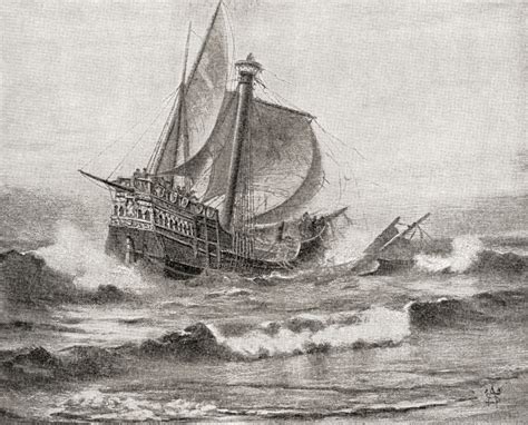 The Wreck Columbuss Ship Santa Mar A 25 December 1492 Off Coast Island