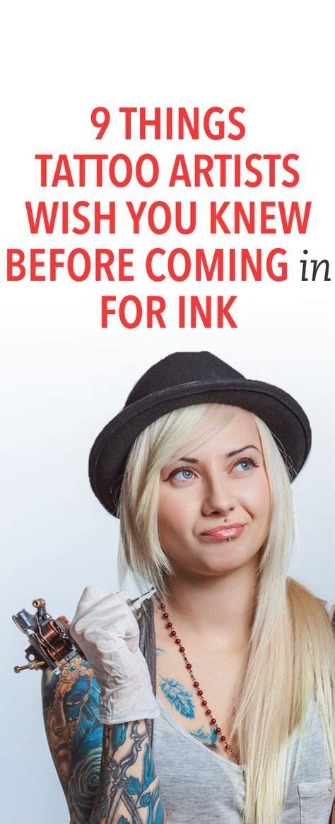 Things Tattoo Artists Want You To Know Before Getting Inked Tattoo