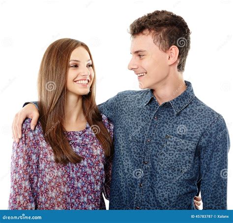 Teenage Boy And His Girlfriend Stock Image Image Of Students