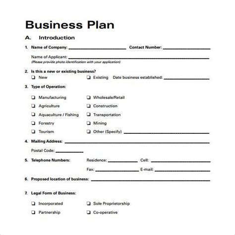 2 Page Business Plan Template Luxury Business Plan Template Free Download