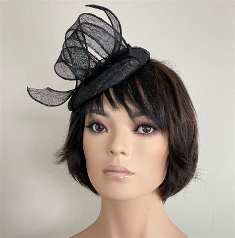 Womens Black Fascinator Hat Womens Formal Black Hat Fascinator Hat