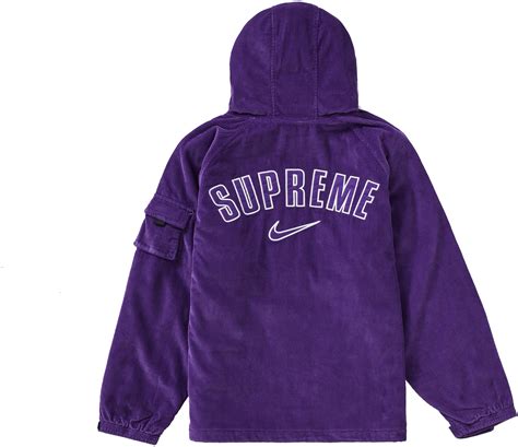 Supreme X Nike Arc Corduroy Hooded Jacket Purple Novelship