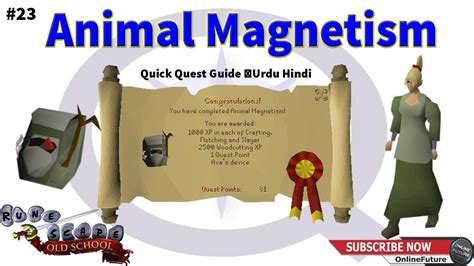 It contains a more detailed description. OSRS│How To Complete Animal Magnetism Quest 2020 │Quick Quest Guide │Urdu Hindi - YouTube