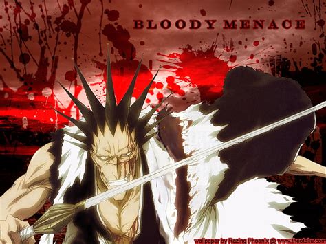 Free Download Kenpachi Bleach Anime Kenny Blood Hd Wallpaper