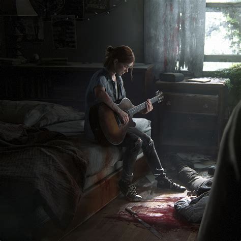 The Last Of Us Part 2 Ellie Playing Guitar 4k 7 Wallpaper Pc Desktop