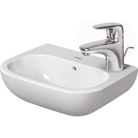Duravit D Code White Ceramic Wall Mount Semi Circle Bathroom Sink 23