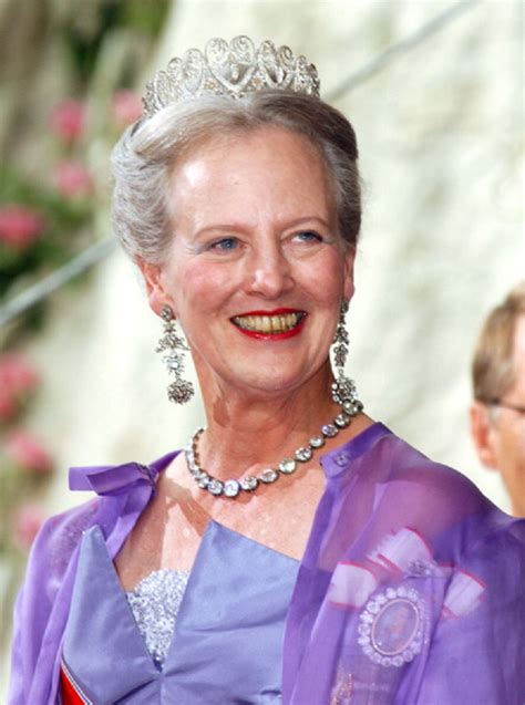 Queen Margrethe Ii Of Denmark Wears A Palmette Tiara Along With A