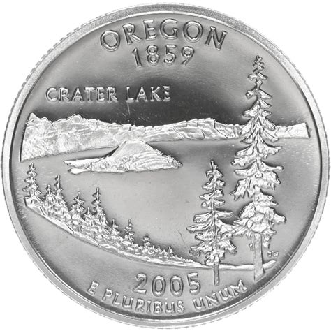 2005 S State Quarter Oregon Gem Proof Deep Cameo 90 Silver Us Coin