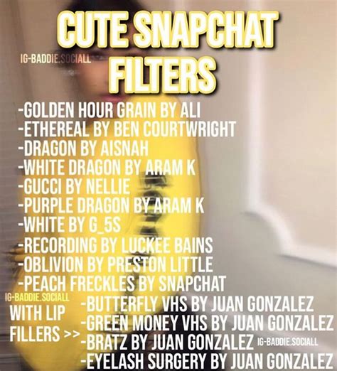 cute snapchat filters 💛 snapchat names name for instagram snapchat filters selfie