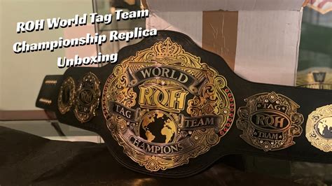 Roh World Tag Team Championship Replica Title Unboxing Youtube