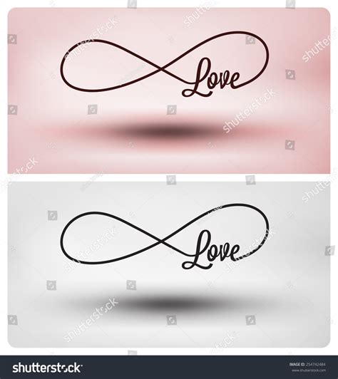 Eternal Love Symbol Infinite Sign Stock Vector Illustration 254742484