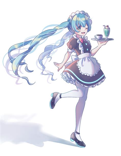 Maid Miku Vocaloid Anime Pigtail Passion