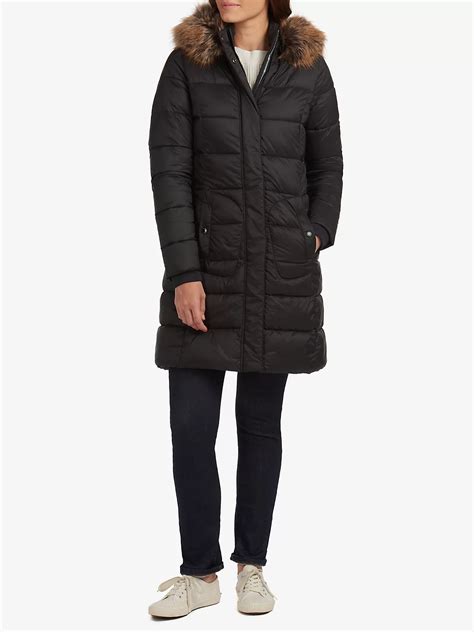 Barbour Bridled Quilted Longline Coat Black At John Lewis And Partners