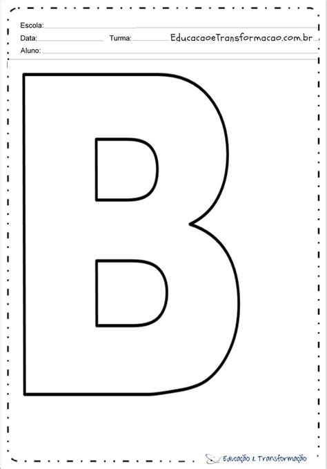 Letras Para Imprimir Letra B Educação E Transformação