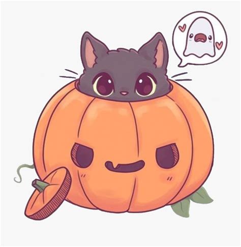 Cute Pumpkin Kitty Drawn By Noami Lord 💜💜💖 Kawaii Cat In Pumpkin