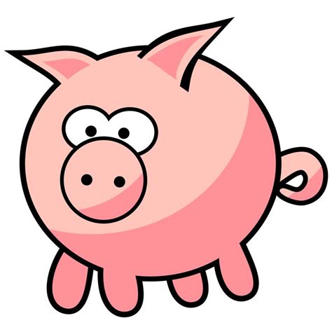 Cartoon Pig By Qubodup Cute Pig I Hope On Openclipart Bulletin