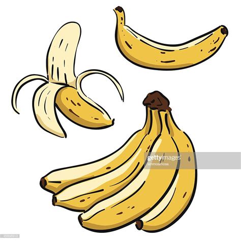 Vector Art Hand Drawn Bananas Draw Banana How To Draw Hands