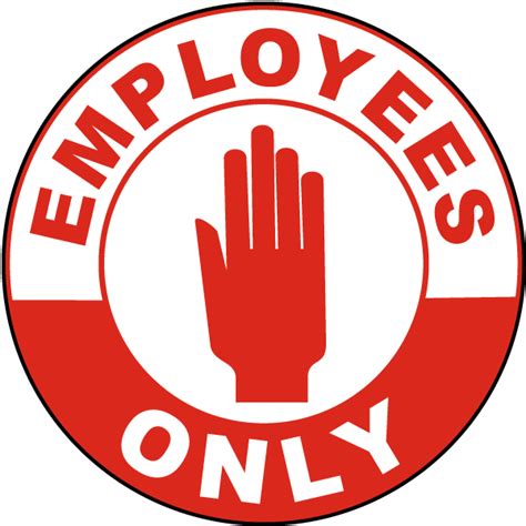 Employees Only Floor Sign P4354 - by SafetySign.com