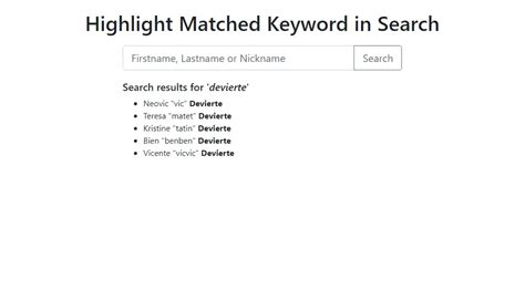How To Highlight Matched Keyword In Search Using Php Sourcecodester