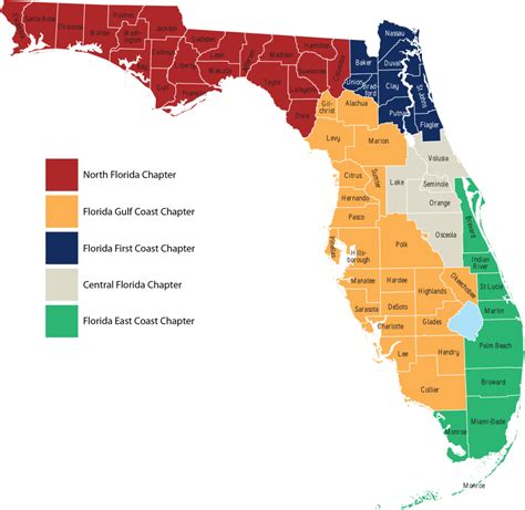 Florida Map Showing Counties United States Map