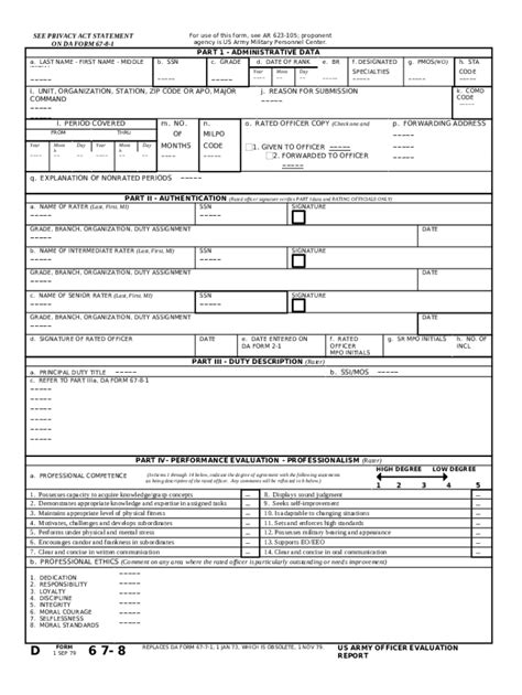 Us Army Officer Evaluation Report Doc Template Pdffiller