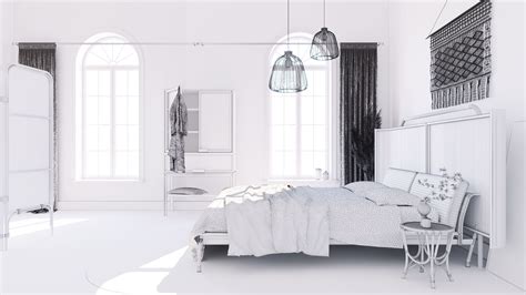 Scandinavian Bedroom Scene 3d Model 3d Model Cgtrader
