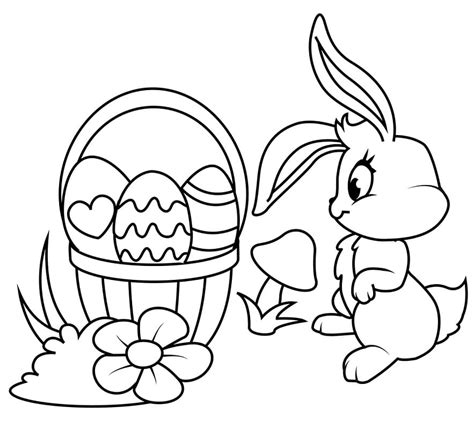 Lovely Easter Bunny Coloring Page Download Print Or Color Online For