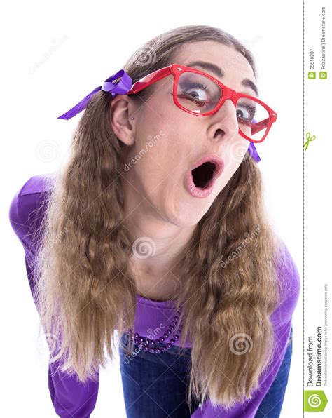 Naughty Girl With Glasses Stock Image Image Of Humor 35510237