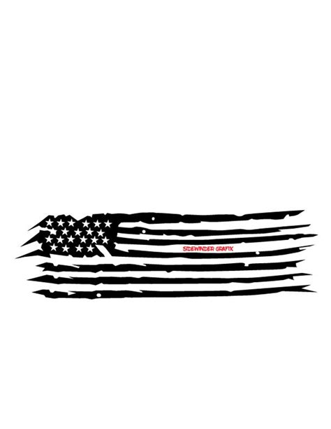 Rustic Distressed American Flag Vinyl Decal Etsy