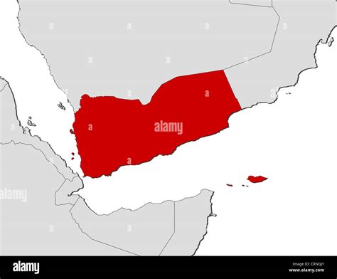 Map Of Yemen Political Map Of Yemen With The Several Governorates