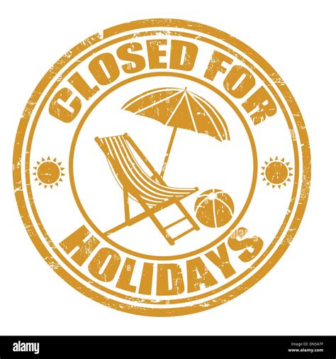 Closed For Holidays Stamp Stock Vector Image And Art Alamy