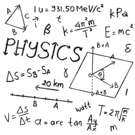 Physics Formula Png Picture Physics Doodle Vector Formulas Edition