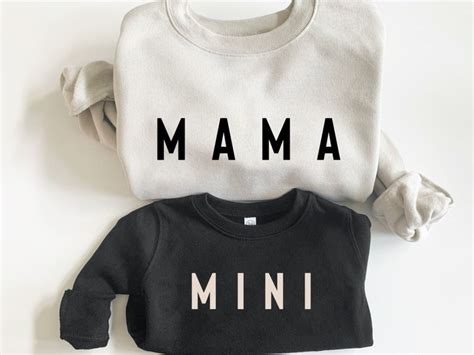 Matching Mama And Mini Sweatshirts Mama Sweatshirt Mother Etsy Uk