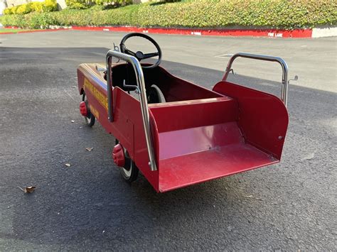 Original Amf Fire Truck Pedal Car Engine No 508 Toy Great Vintage