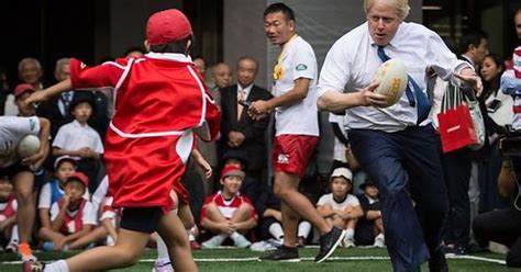 Boris Johnson Playing Rugby In Japan Today Album On Imgur