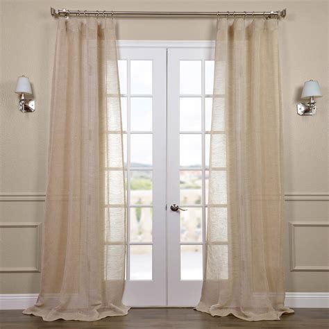 Exclusive Fabrics And Furnishings Open Weave Natural Ivory Linen Sheer