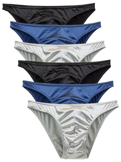 men s underwear satin silky sexy bikini small to plus sizes multi pack