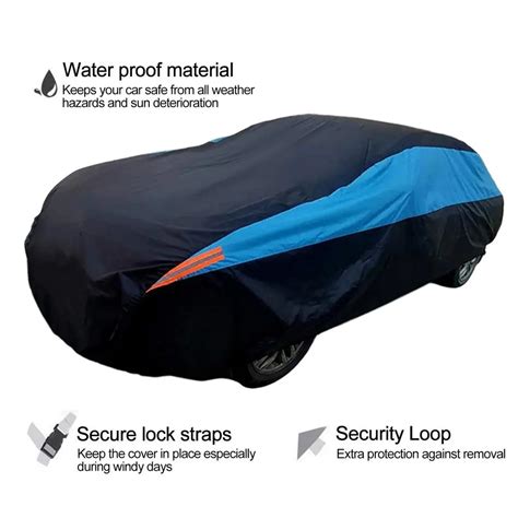 Universal 190t Full Car Covers Outdoor Waterproof Uvs Sun Rain Snow