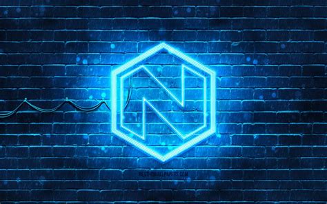 Download Wallpapers Nikola Blue Logo 4k Blue Brickwall Nikola Logo