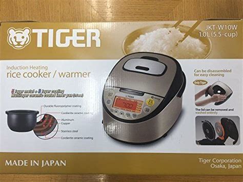 Tiger IH Rice Cooker W Copper 5 Layers Pot Jkt W10w 5 5 Cup Ac220v For