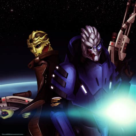 Mass Effect Thane And Garrus By Zelbunnii On Deviantart