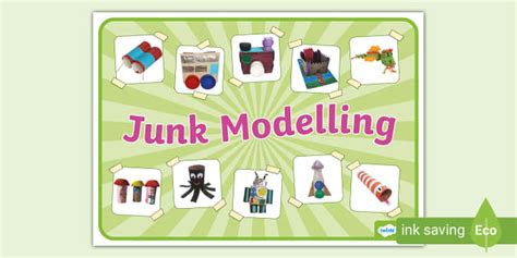 Junk Modelling Sign Junk Modelling Teacher Made Twinkl