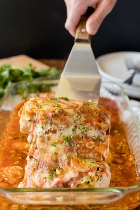 Top with cheese, then tomato. Baked Chicken Parmesan - Simply Stacie