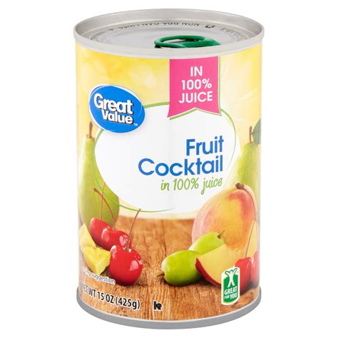 Great Value Fruit Cocktail In 100 Juice 15 Oz